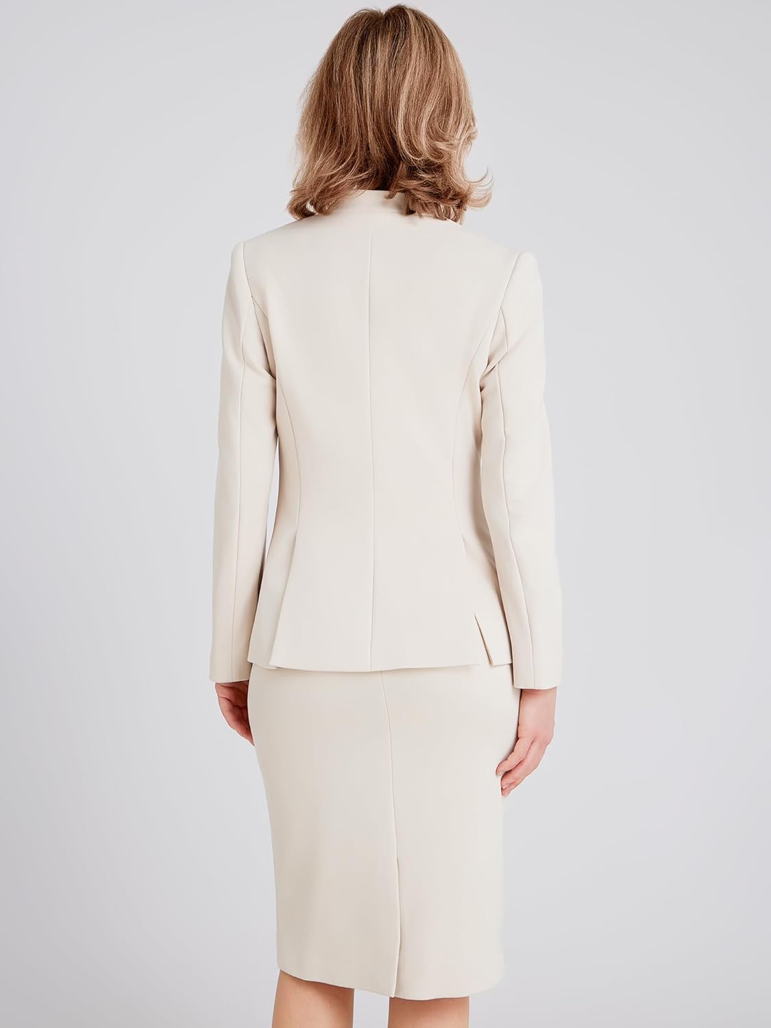 Women's 2 Piece Suit Skirt Set Business Office Work Blazer Jackets and Pencil Skirt with Slit - Image 7