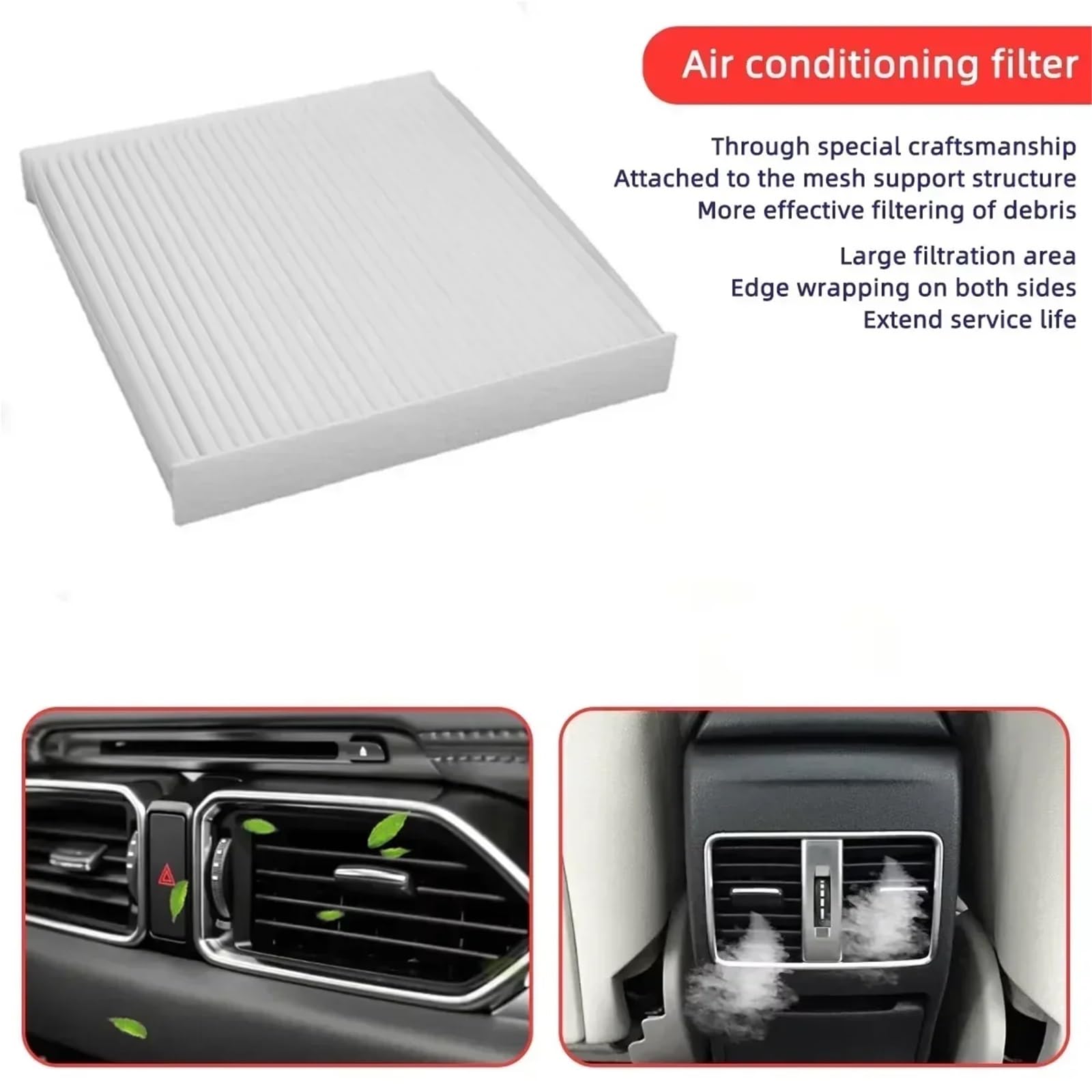 Filtro Abitacolo ai Carboni Attivi Filtro aria abitacolo per auto adatto per Suzuki Equator CF10553 PBC25764 DW-25764 CF1099 FCAF1813P CU2623 PC1042 NN05156(2SET)