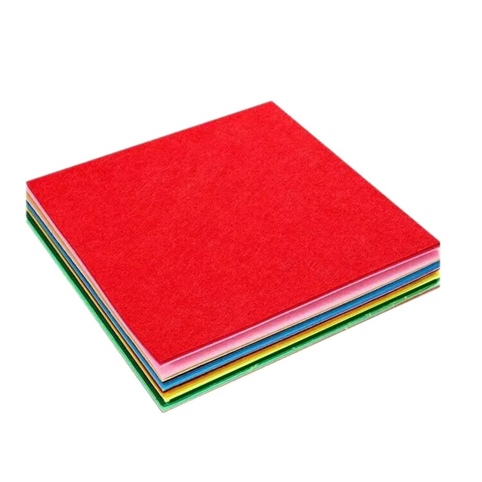 Felt Fabric Sheet, Nonwoven Felt Fabric Sheets 40 pcs 1mm Colors Multiple Sizes Sewing Patchwork Set(15x15cm)