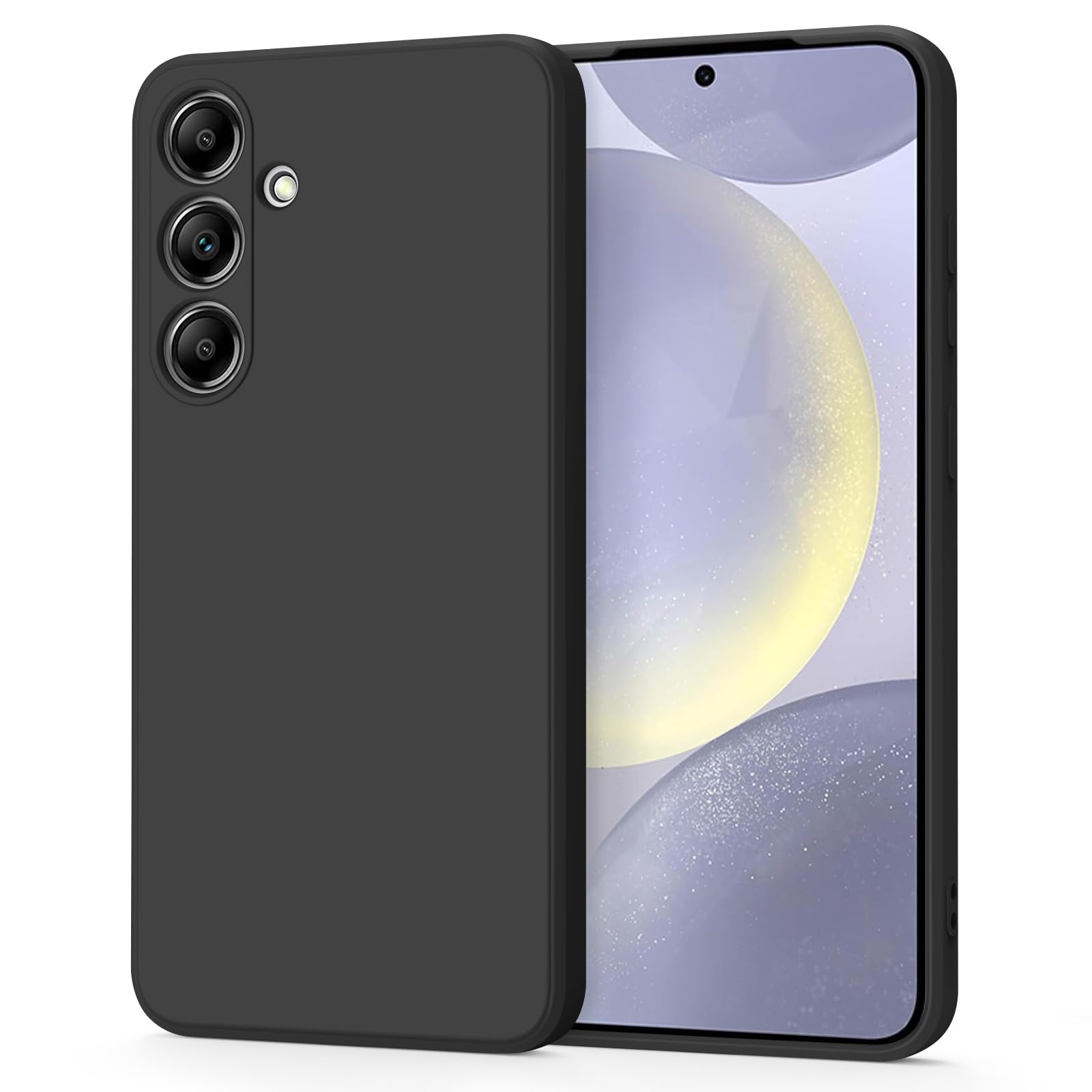 VANCLE Compatible with Samsung Galaxy S24 5G Case,Upgraded Premium Silicone, [Camera Protection] [Soft Anti-Scratch Microfiber Lining] Shockproof Phone Cover for Samsung S24 5G (Black)