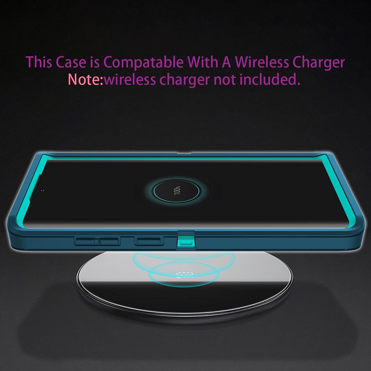 I-HONVA for Galaxy Note 10 Plus Case Shockproof Dust/Drop Proof 3-Layer Full Body Protection [Without Screen Protector] Heavy Duty Durable Cover Case for Samsung Galaxy Note 10 Plus, Turquoise