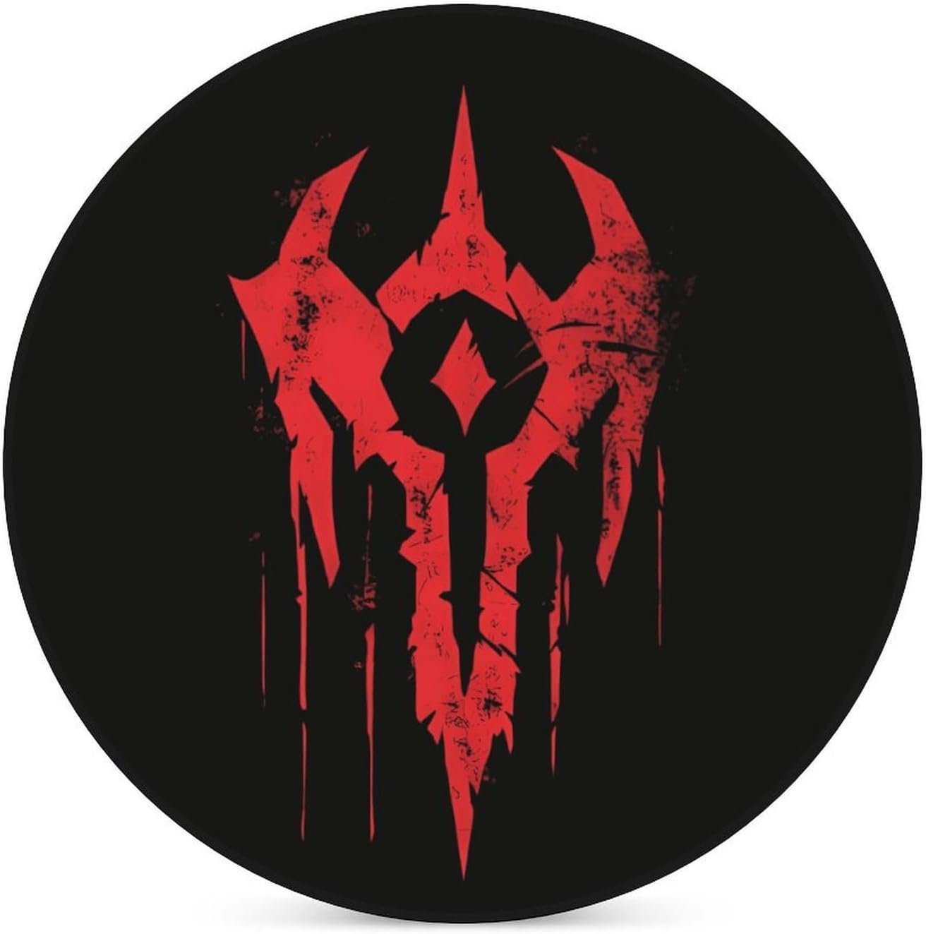 The Bloody Horde Logo Round Ceramic Coasters for Drinks Absorbent Cup Holder Tabletop Protector with Cork Base