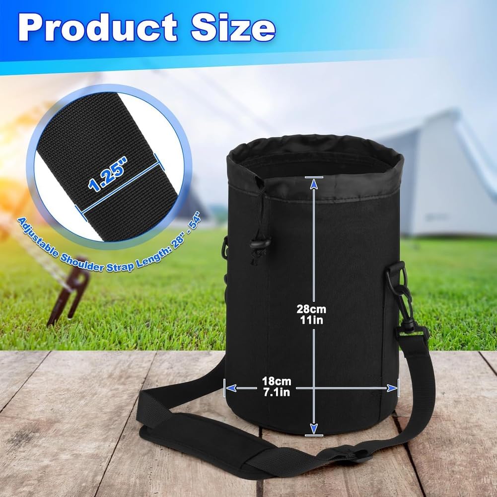 Bolsa de para Almacenamiento para Hoguera de para Mesa Nylon con Correa Ajustable Funda Protectora para Camping Viaje 28x18cm