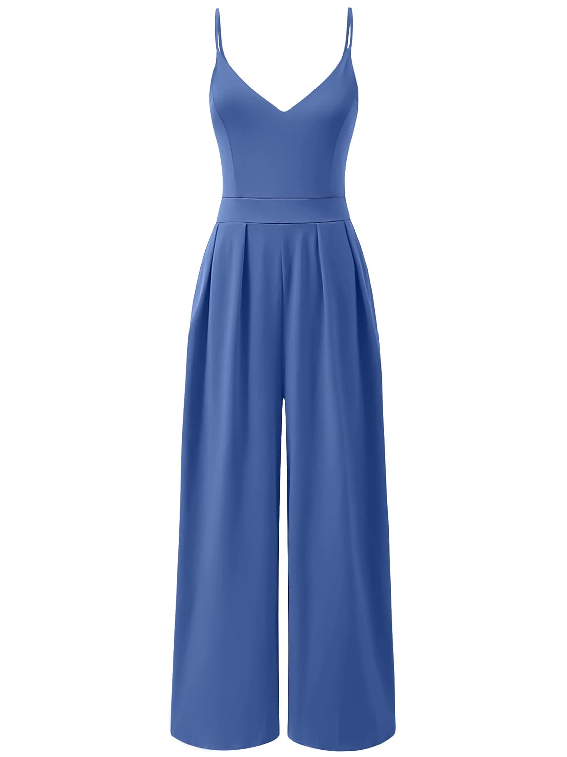 ANRABESS V Neck Wide Leg Jumpsuit, Spaghetti Strap - Image 9