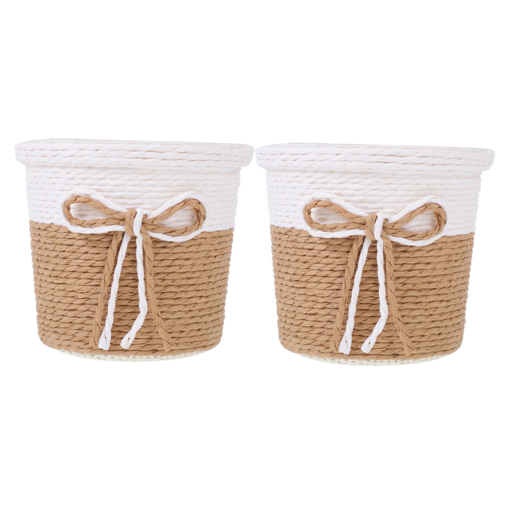 Paniers tissés cache-pots ronds Homoyoyo anti-rayures pour plantes d'intérieur et salon