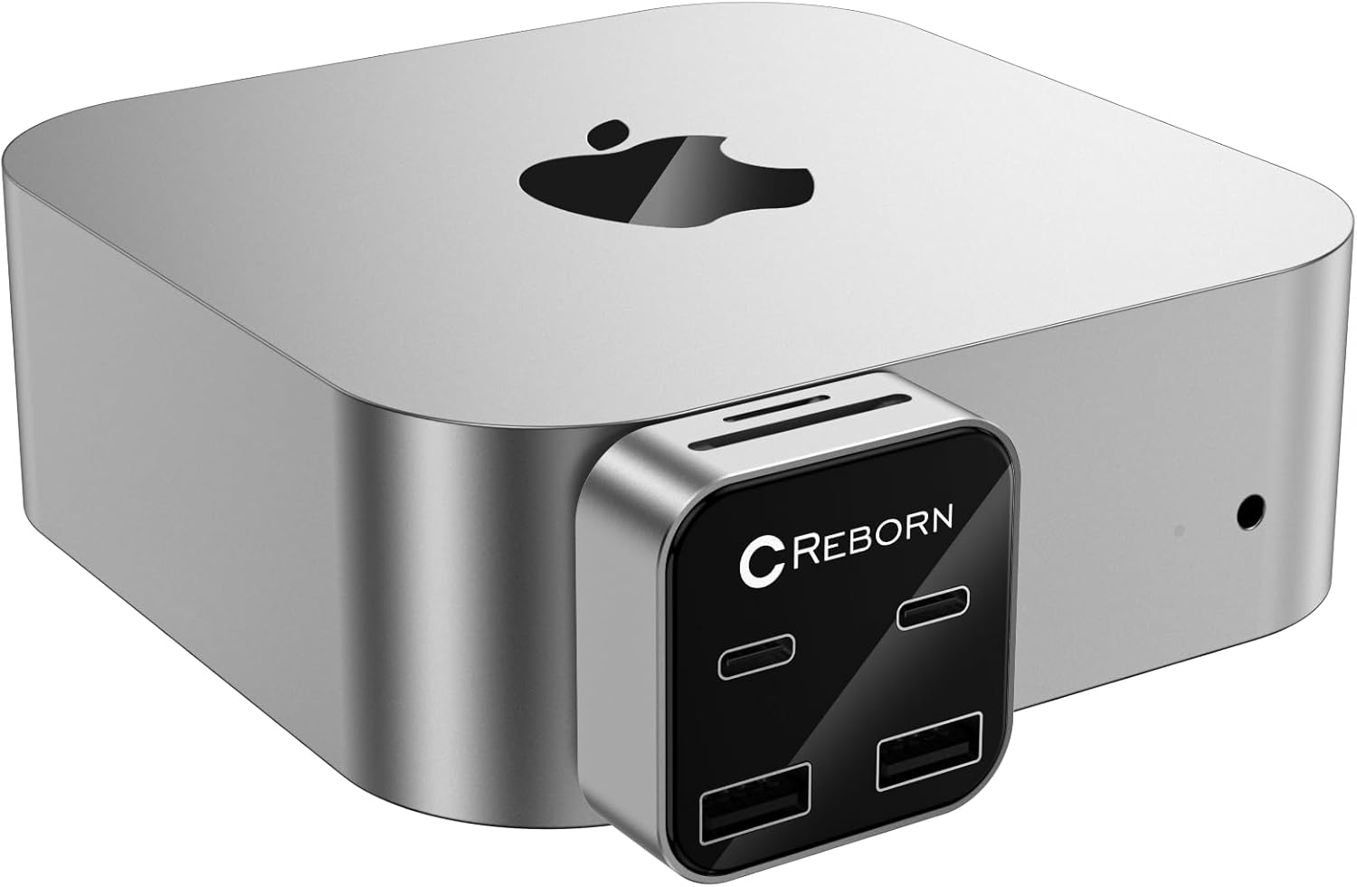 Mac mini M4 Dock | 6-Port Mac mini Hub with Dual 10Gbps Adapters, 2 * 10G USB-C, 2 * 10G USB-A/SD TF 3.0 Card Reader | High-Speed Data Transfer & Multi-Device Connectivity for Mac mini M4 and M4 Pro