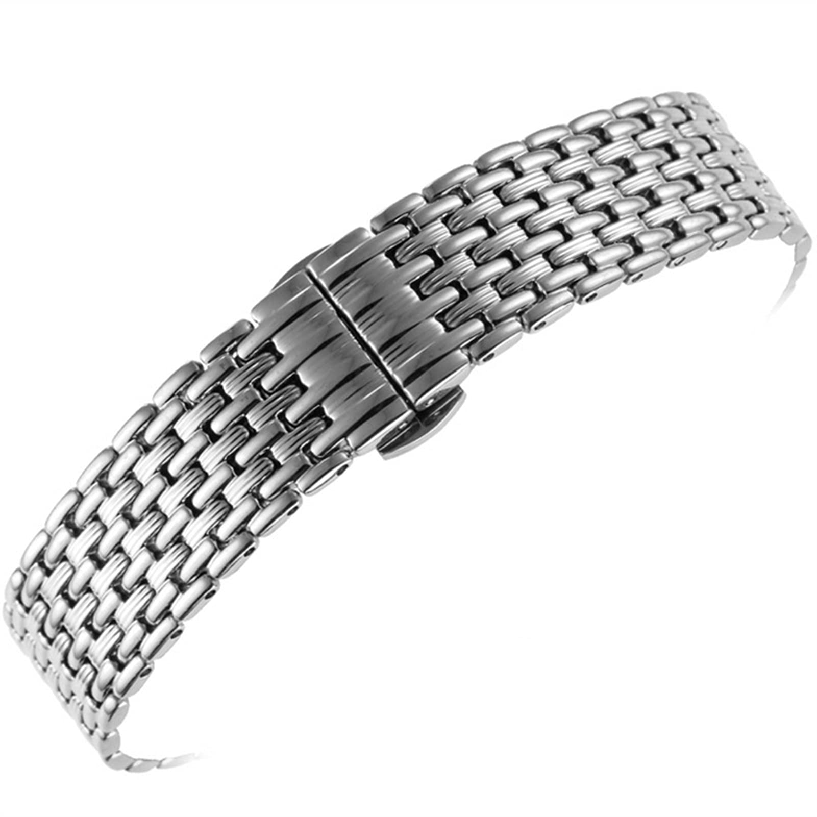 Correa De Reloj Hebilla De Mariposa Acero Inoxidable Sólido 12Mm14Mm16Mm18Mm20Mm22Mm Accesorios /20Mm/Oro Rosa