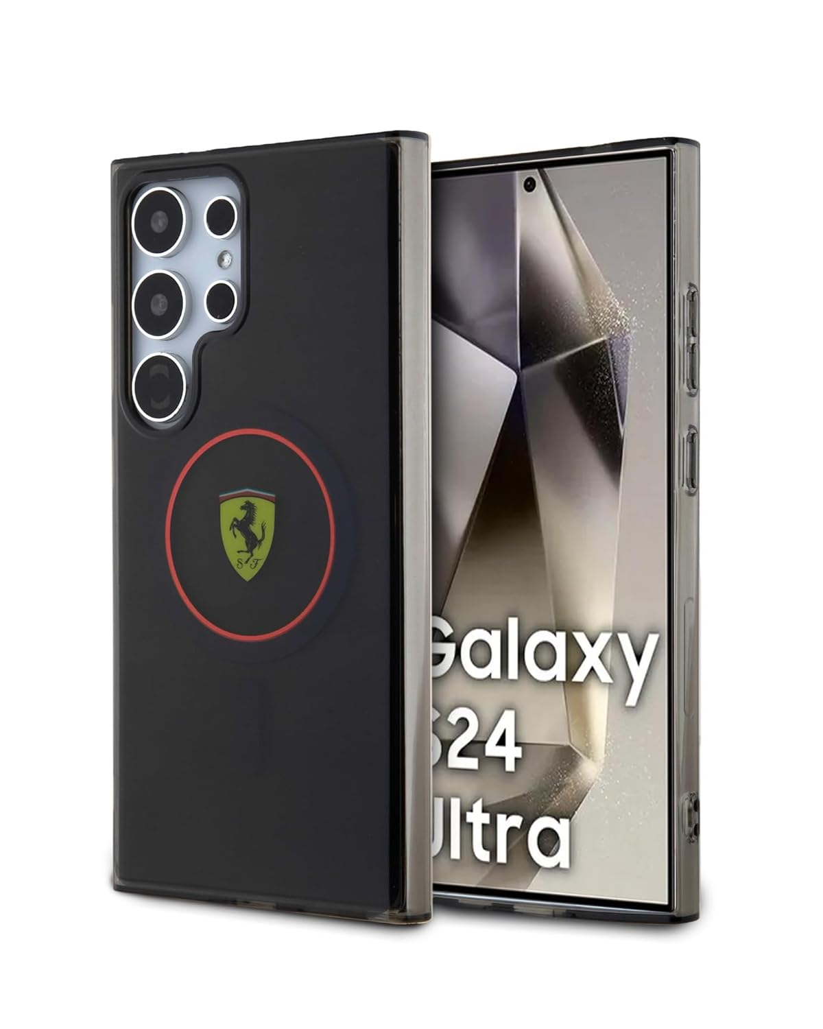 CG MOBILE Ferrari Samsung Galaxy S24 Ultra Case [Official Licensed], Mag-Safe Compatible | Smoked Translucent with Inner Colored Circle | Protective Case/Cover Designed for Galaxy S24 Ultra-Red (B0CSKN79YL) Amazon Price History, Amazon Price Tracker