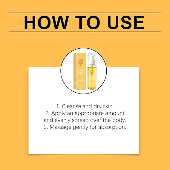 Lifting Body Care Oil, Deep Nourishment, Firm and Tightening Skin, Recover Skin Elasticity, Lasting Hydration, Plant Extracts, For Neck Chest Arms Thighs, 120Ml (3 pcs)