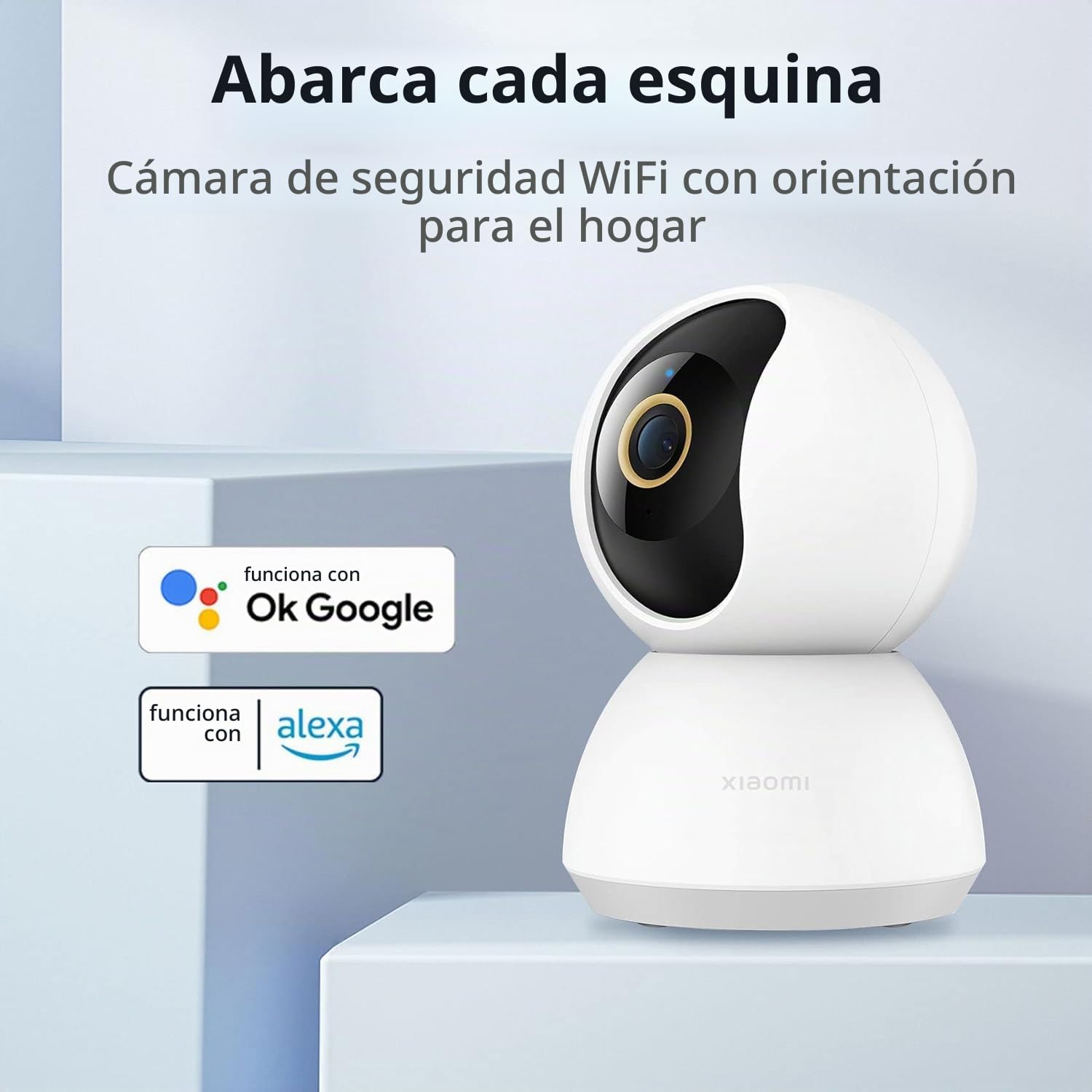 Xiaomi Smart Camera C300 | Cámara de vigilancia Interior con WiFi 360º | Cámara de Seguridad sin Cable con Resolución 2K | Cámara para Interior con Detección del Movimiento y Visión Nocturna