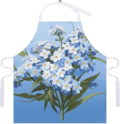 Miniatura 7 de MUSM Do Not Forget Me ApronClassic Vintage Funny with Pockets Aprons,Adjustable Bib Waterdrop Resistant for Kitchen Cooking Restaurant BBQ Painting