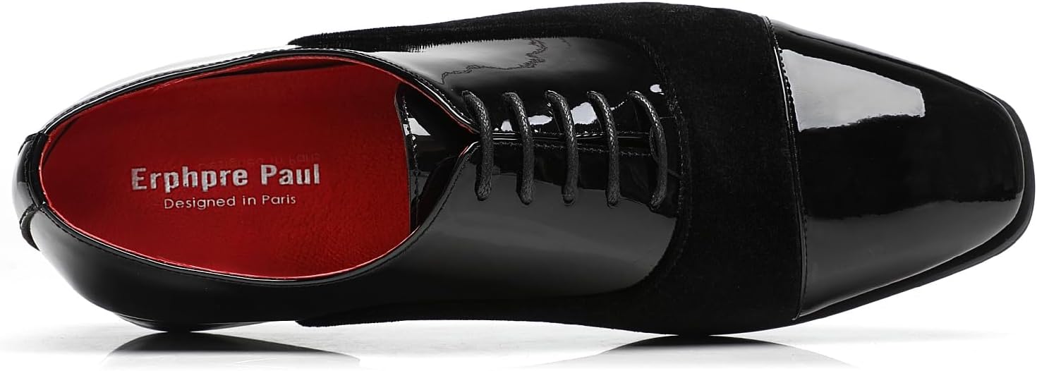 Men's Blake Oxfords Patent Leather Comfortable Dress Wedding Party Shoes - Image 7