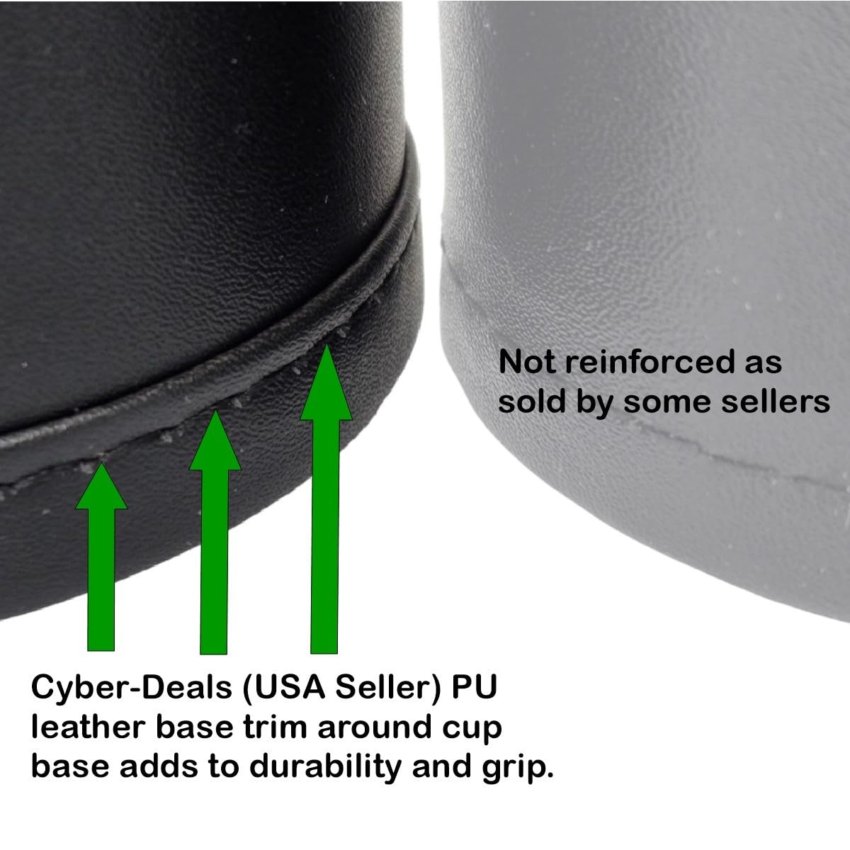 Cyber-Deals Würfelbecher aus schwarzem PU-Leder mit rotem Filzfutter und spanischen Poker-Würfeln in Aufbewahrungstasche, Set (3 Sets)