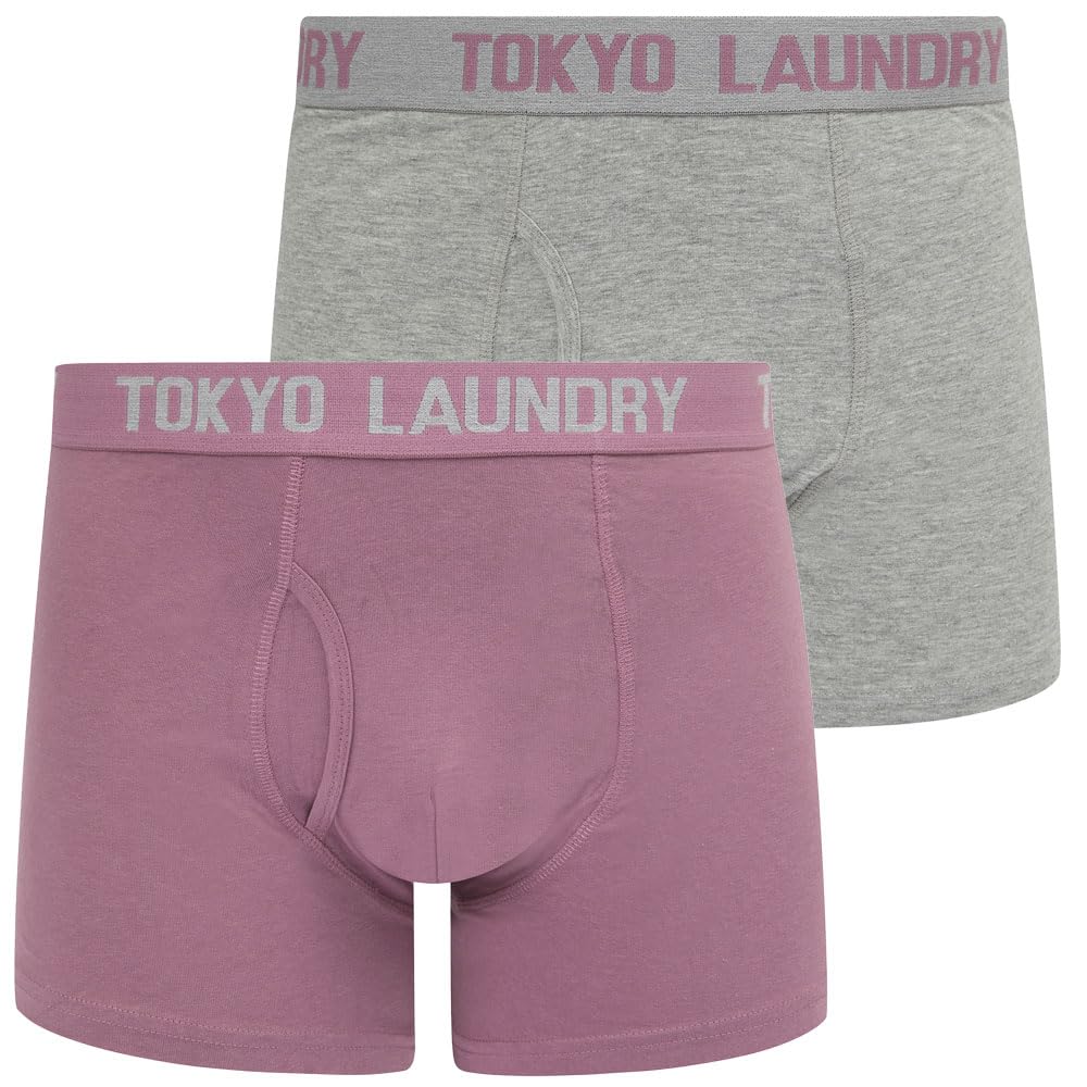 Tokyo Laundry Men's 2 Pack Gift Box Stretch Cotton Boxer Shorts Set