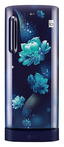 LG 235L 3 Star Direct-Cool Single Door Refrigerator (GL-D241ABCD, Blue Charm, Base stand with drawer)