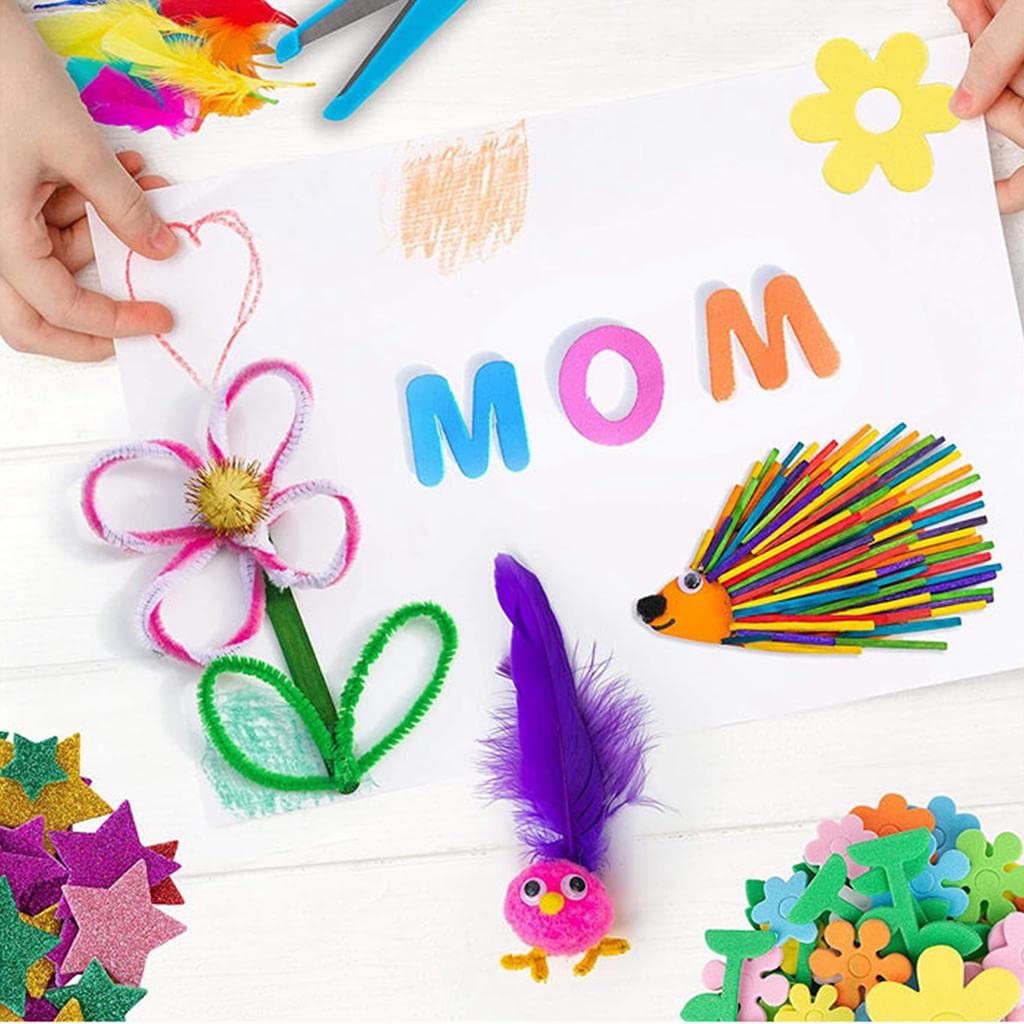 1500 Pezzi Materiale Fai Da Creativo Bambini Set Manualità Artistica Accessori Lavoretti Educativi Artigianali Regalo Adatto a Casa Scuola Atti,