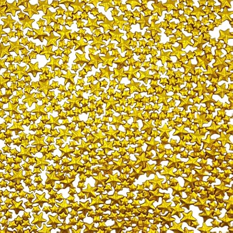 Homankit Gold Star Sprinkles Edible Stars for Cake Decorating Large Small Stars Gold Sprinkle Cake Decorations Cupcake Toppers Cookie Decorating Ice Cream Toppings 4.23 Ounces Cover
