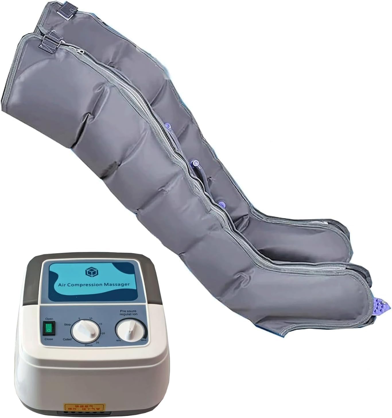 SXSLTSA Lymphatic Drainage Massager, 8/6 Cavity Pressotherapy Boots, Leg Massagers for Pain and Circulation, Electric Air Compression Massager Machine, Lipedema Massage (6 Cavity, 2legs)