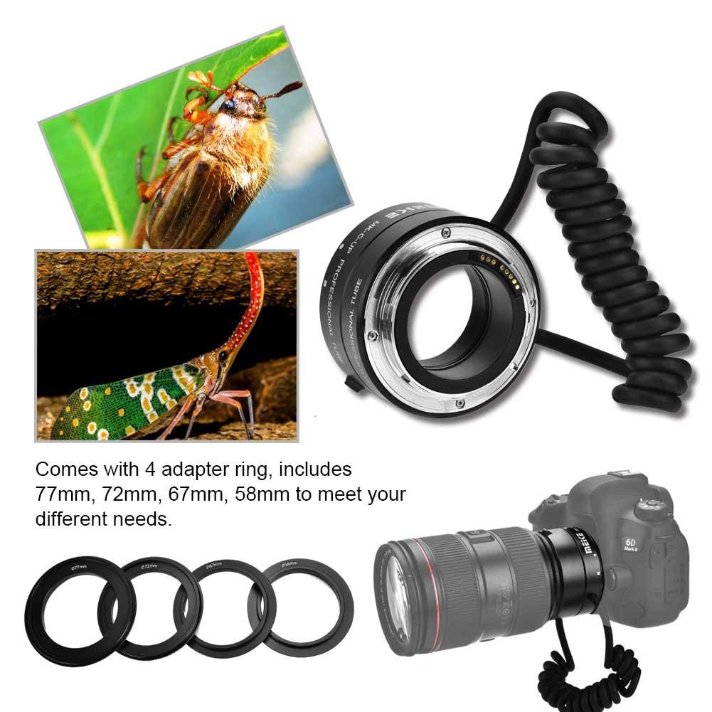 Meike MK-C-UP Makro-Verlängerungsrohr-Objektiv-Umkehr-Adapterring für Canon DSLR-Kamera