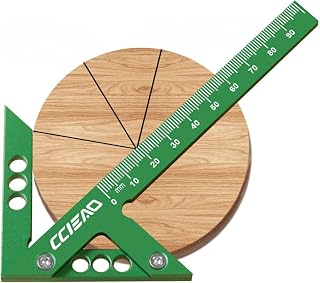 Aluminum Alloy Center Finder Ruler, High-Precision Centerline Positioning 45/90 Degree Scriber Gauge for Scribing Center Line, Circle Center Finder (Metric)