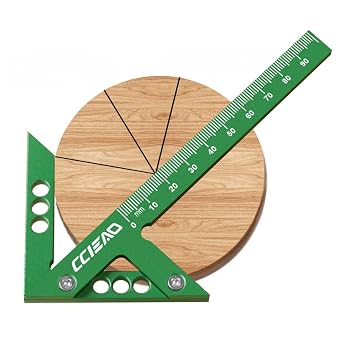 Aluminum Alloy Center Finder Ruler, High-Precision Centerline Positioning 45/90 Degree Scriber Gauge for Scribing Center Line, Circle Center Finder Metric