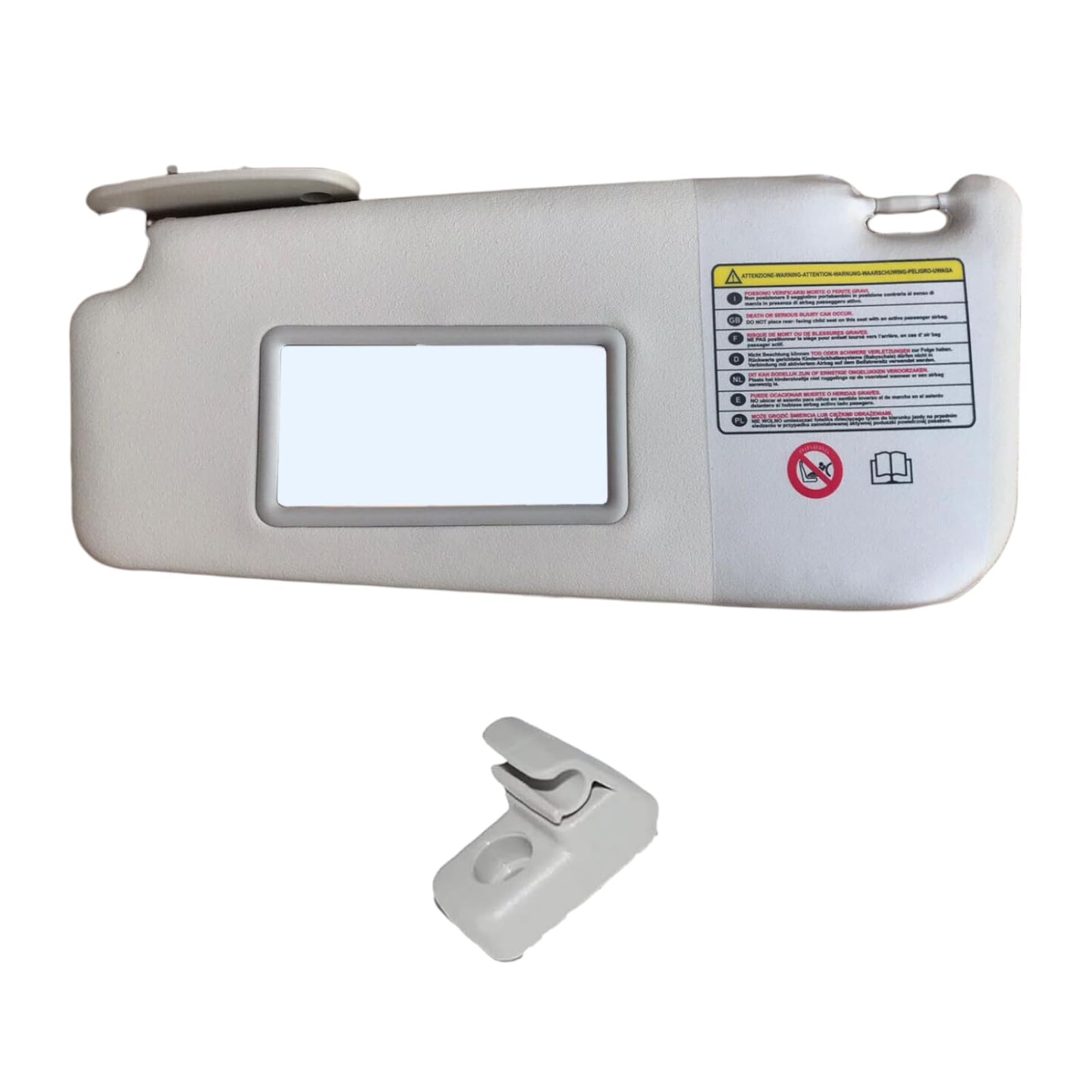 Set Pantina Parasole + Gancio Sinistra Adatto per GRANDE PUNTO e PUNTO EVO, colore BEIGE, Compatibile, Non Originale