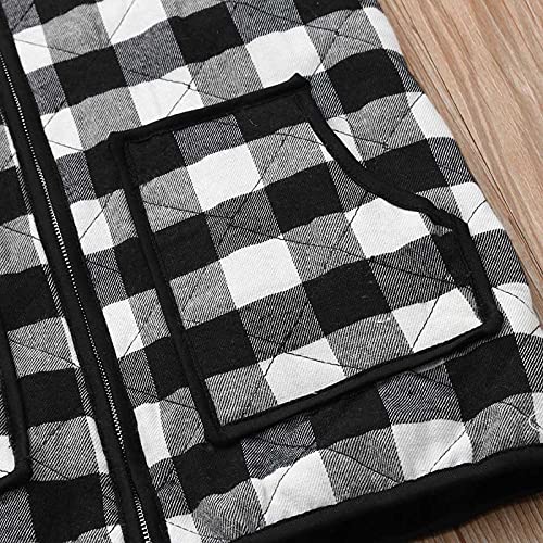 Toddler Kids Full Zipper Plaid Vest Coats Baby Boys Girls Cotton Soft Comfy Warm Jacket Fall Winter Cute Windproof Outerwear4