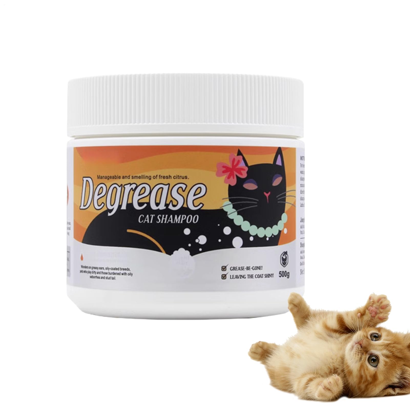 Champú para Gatos Sin Pelo,Crema Limpiadora para Cola y Barbilla - Champú en Crema Hidratante 500G para Barbilla Negra Aseo Diario Mascotas Higiene Baño Rutina