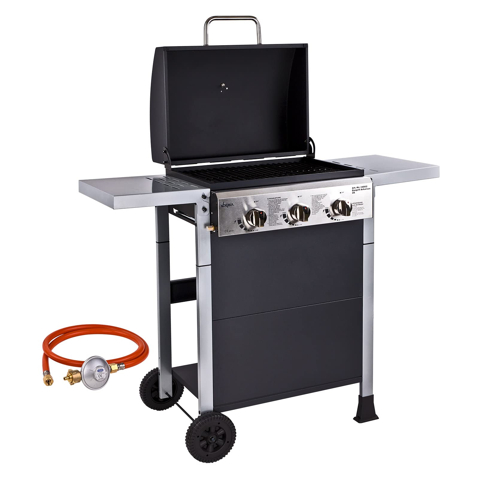 Barbecue a gas a 3 fiamme 8,1 kW 107 x 52 x 103 cm