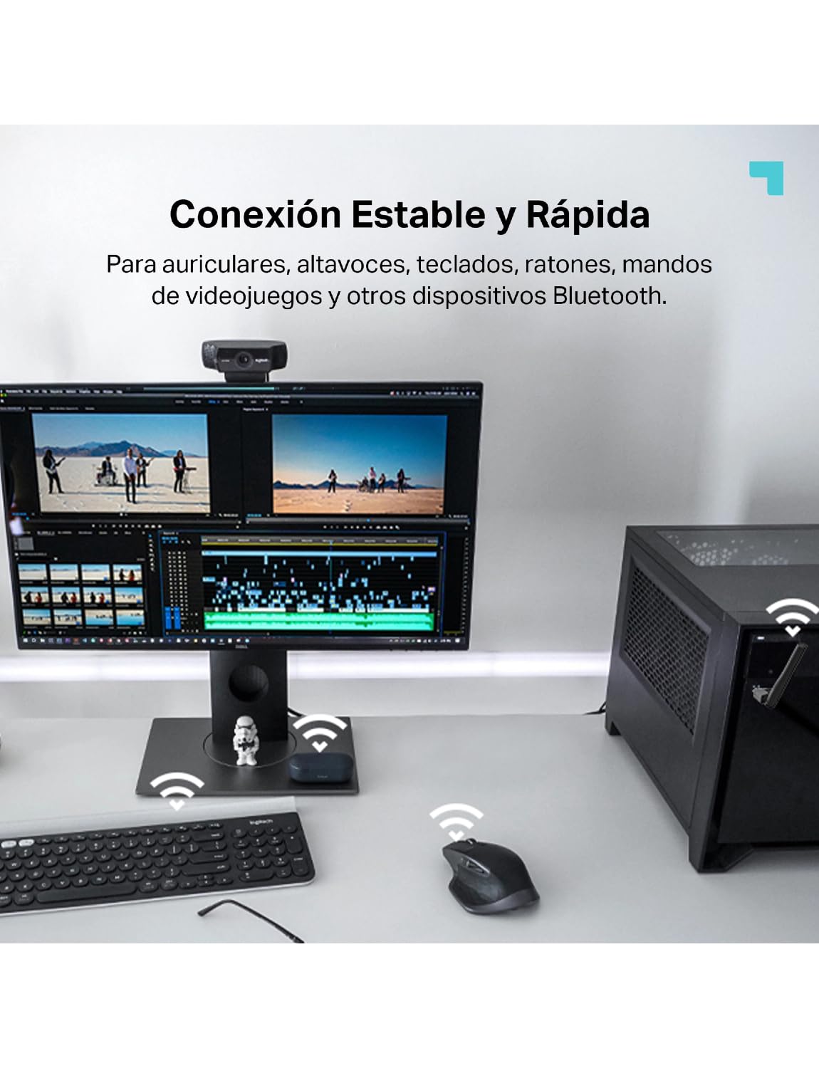 TP-Link UB500 Plus Adaptador USB Bluetooth 5.3 (EDR & BLE), Conexión Estable y de Largo Alcance, Compatible con Win 11/10/8.1/7, Plug & Play para computadora, portátil, Mouse, Teclado y Altavoz