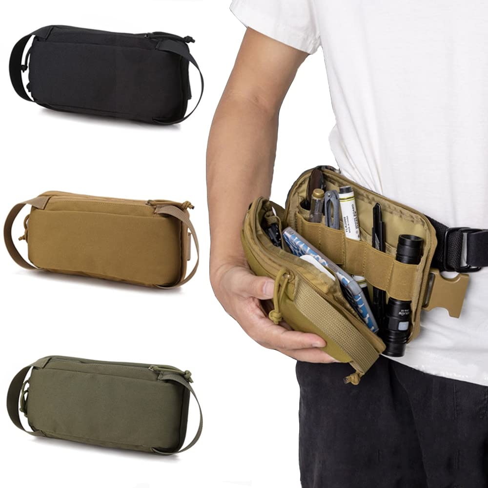 Bolsa de Pecho táctica 1000D Bolsa antirrobo al Aire Libre Bolsa de Hombro Bolsa de Hombro Bolsa de Caza de Mano para Acampar Senderismo Viajes Móvil (Color : Tan)