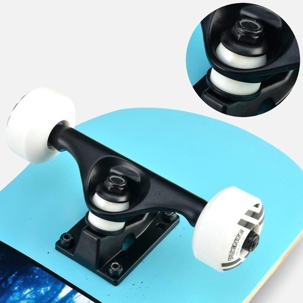 Lgan Skateboard Erwachsene, 31x8in Ahorn Longboard Kinder, Anfänger Skateboard Deck, Mädchen Pennyboard (Color : FF)
