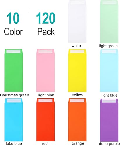 Miniatura 2 de Sobres para efectivo 120 sobres para ahorro de dinero, sobres de dinero de 3.2 x 6.6 pulgadas para presupuestos, monedas, cheques, tarjetas de