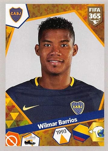 2017-18 Panini FIFA 365 Stickers Soccer #37 Wilmar Barrios Boca Juniors Official Smaller Than Trading Card Sized Album Sticker in Raw (NM or Better)