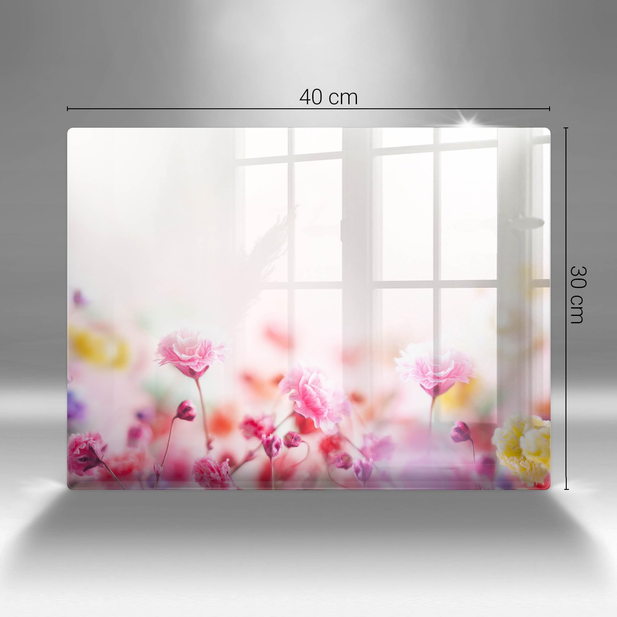 Tabla de cristal | Rosa | Superficie impresa