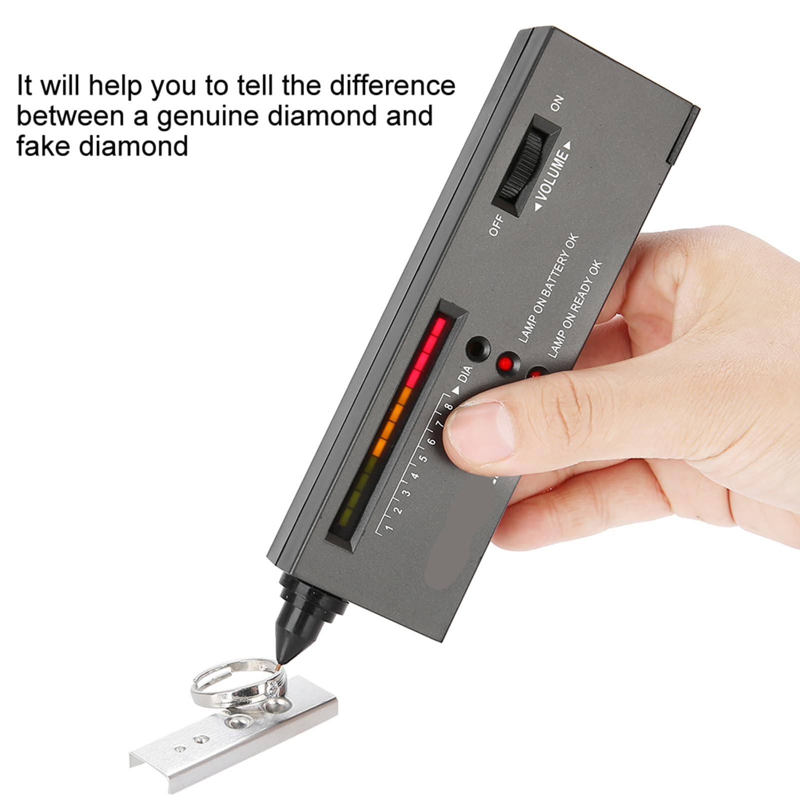 Testeur de diamants, testeur de pierres précieuses de poche pour jade pour rubis pour bijoux