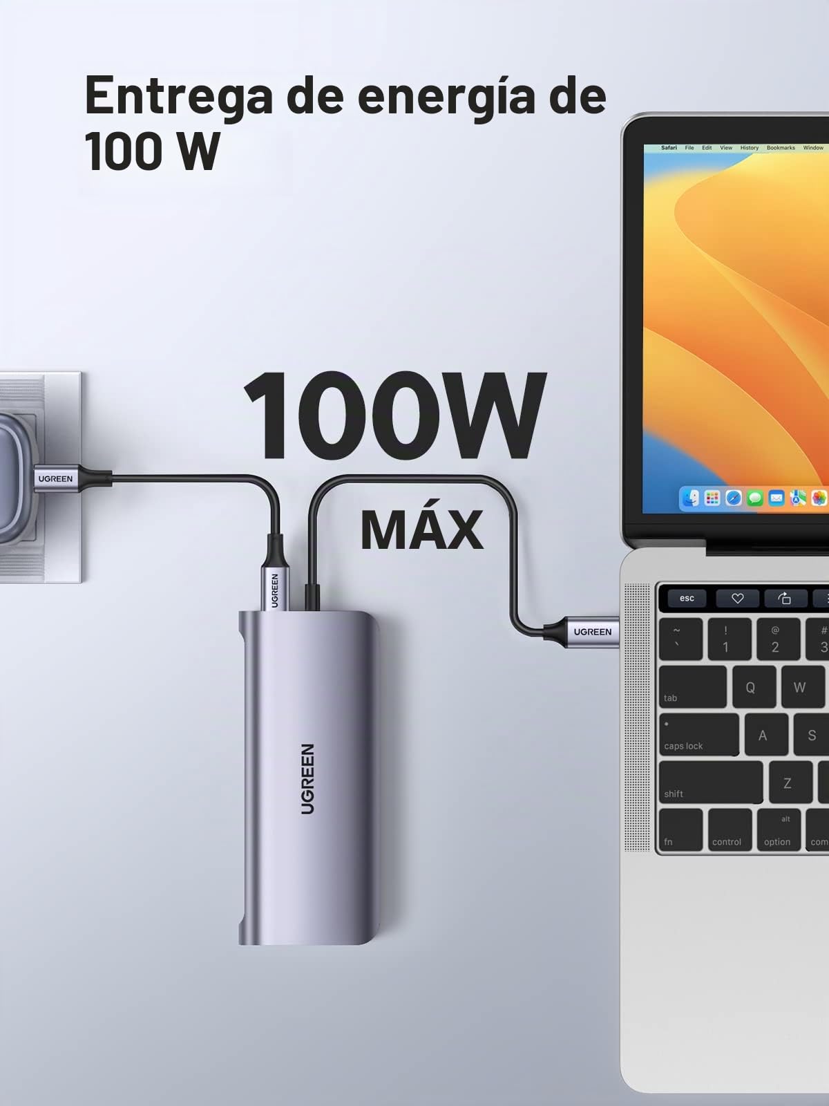 UGREEN Revodok USB C Docking Station Dual Display 10 IN 1 USB C Hub con HDMI, VGA, 3 x USB 3.0, PD 100W, Gigabit Ethernet, 3,5 mm Aux, SD/TF Compatible con MacBook Pro/Air, Surface, etc.