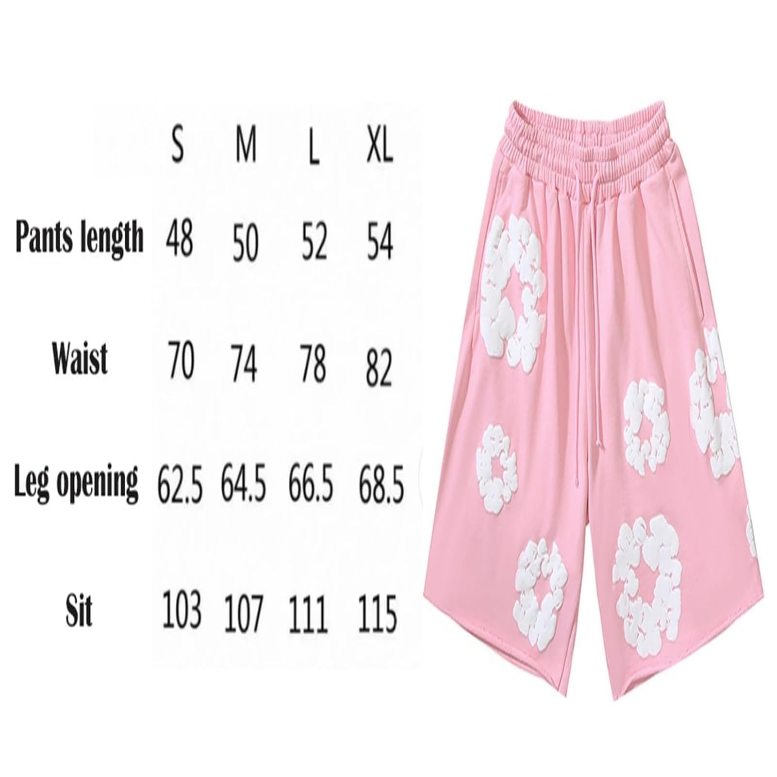 Pantalones Cortos Rosas Guirnalda Blanca Talla S