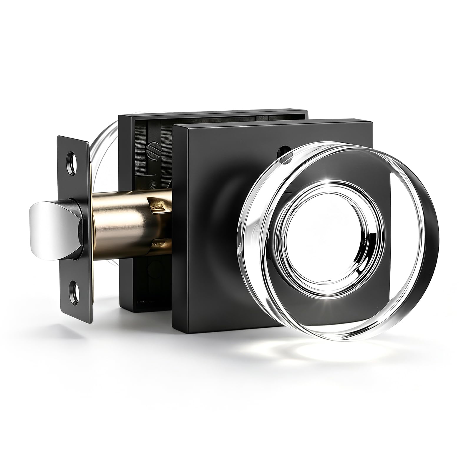 Crystal Glass Door Knobs with Lock - Privacy & Security -1 Crystal Glass Door Knobs with Lock - Privacy & Security -1