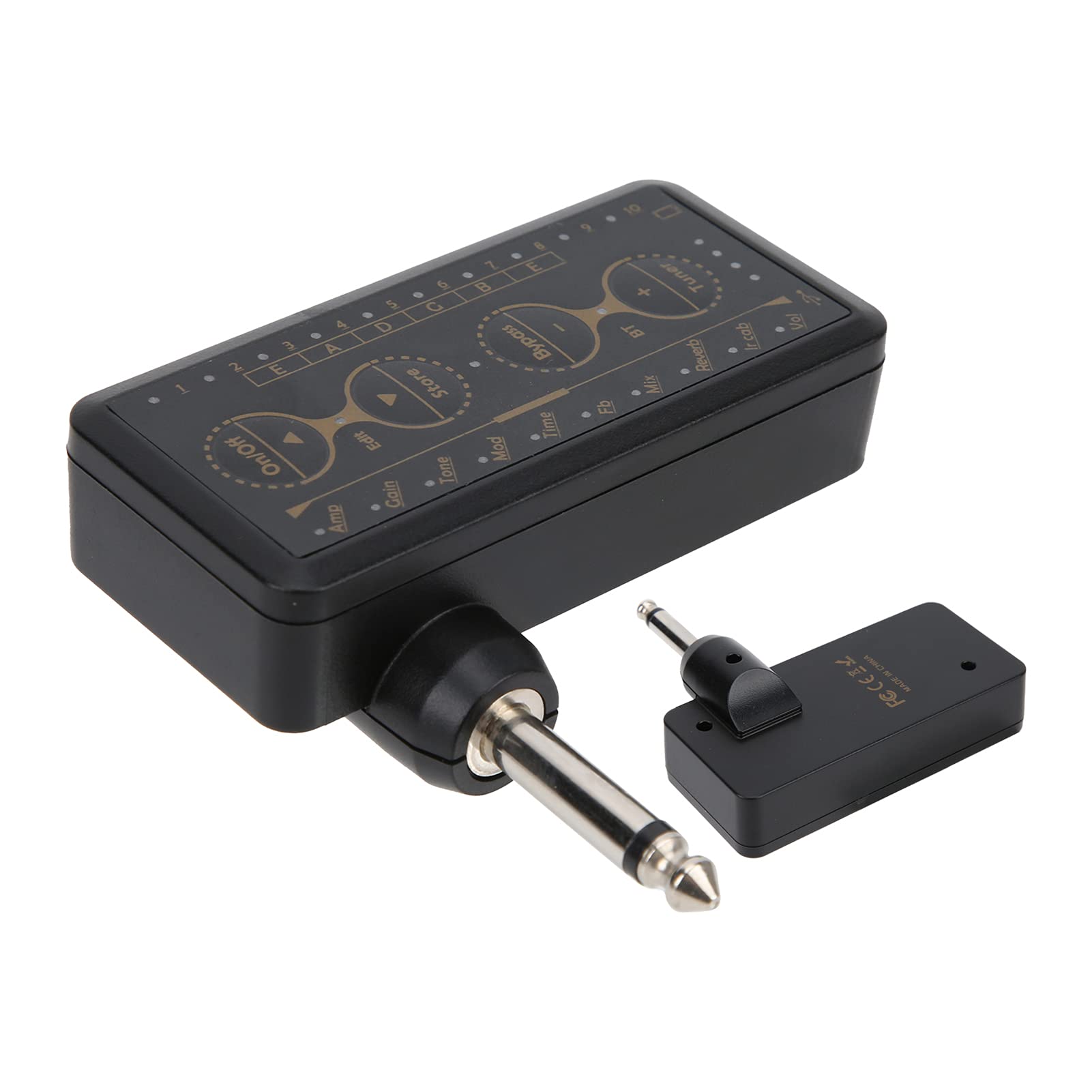 Amplificatore per cuffie per chitarra portatile ricaricabile con effetti incorporati Funzione scheda audio per prestazioni di pratica della chitarra Materiale ABS