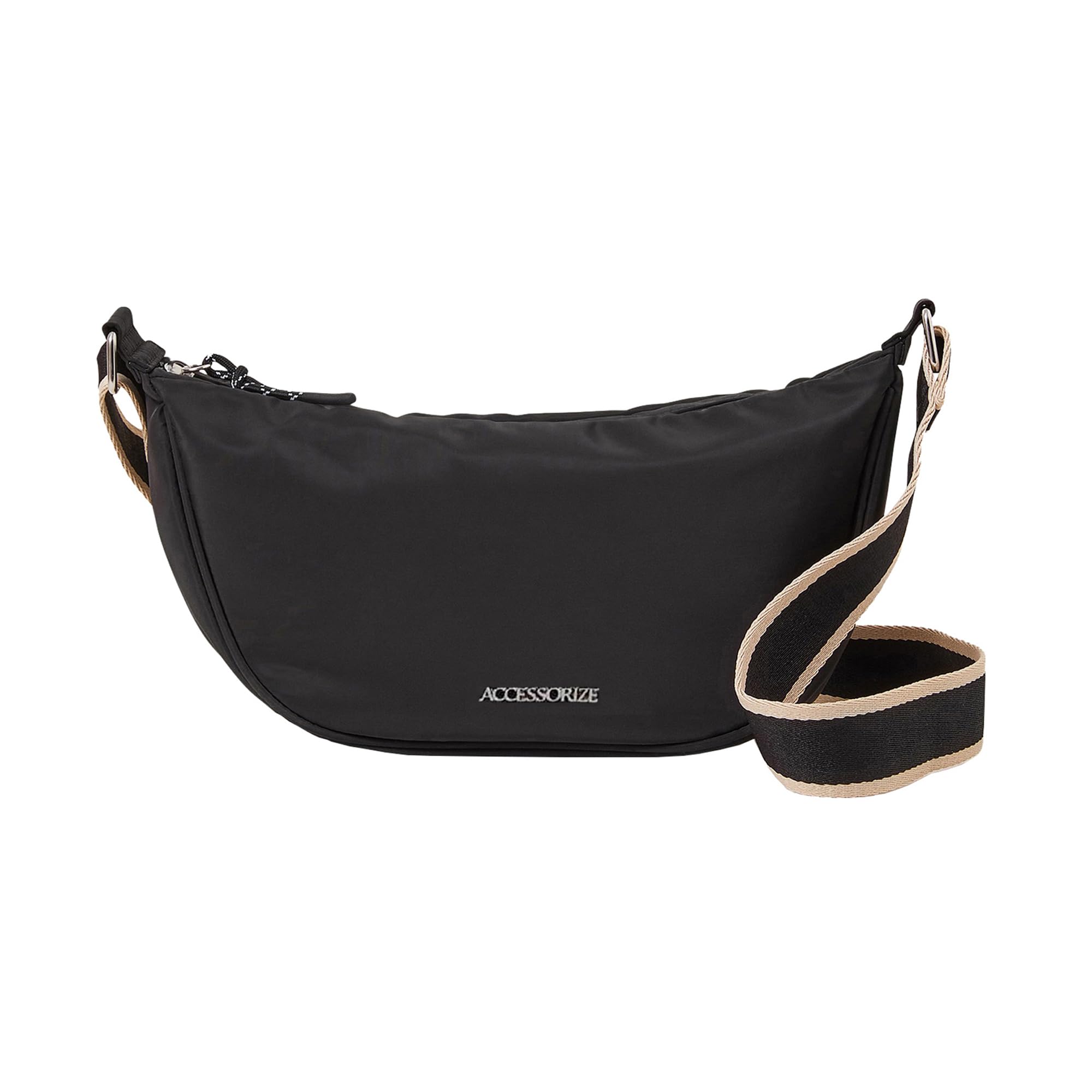 Accessorize London Womens Black Sling Cross-body Bag In Recycled Nylon (B0CJMD5FVY) Amazon Price History, Amazon Price Tracker