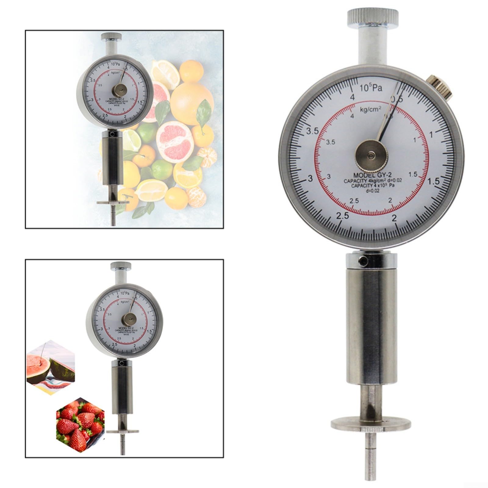 Sclerometro Gy-2 per misurare la durezza della frutta con memoria di picco, corpo in metallo, sonda da 3,5 mm per controllo maturità fragola, laboratorio agricolo, 1 confezione