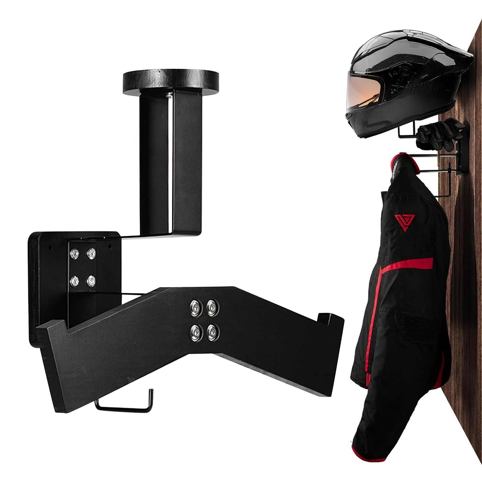 Porta Casco da Parete per Gilet Tattico, Appendi Moto e Zaino - Gancio e Accessori per Motociclette e Biciclette Attrezzatura