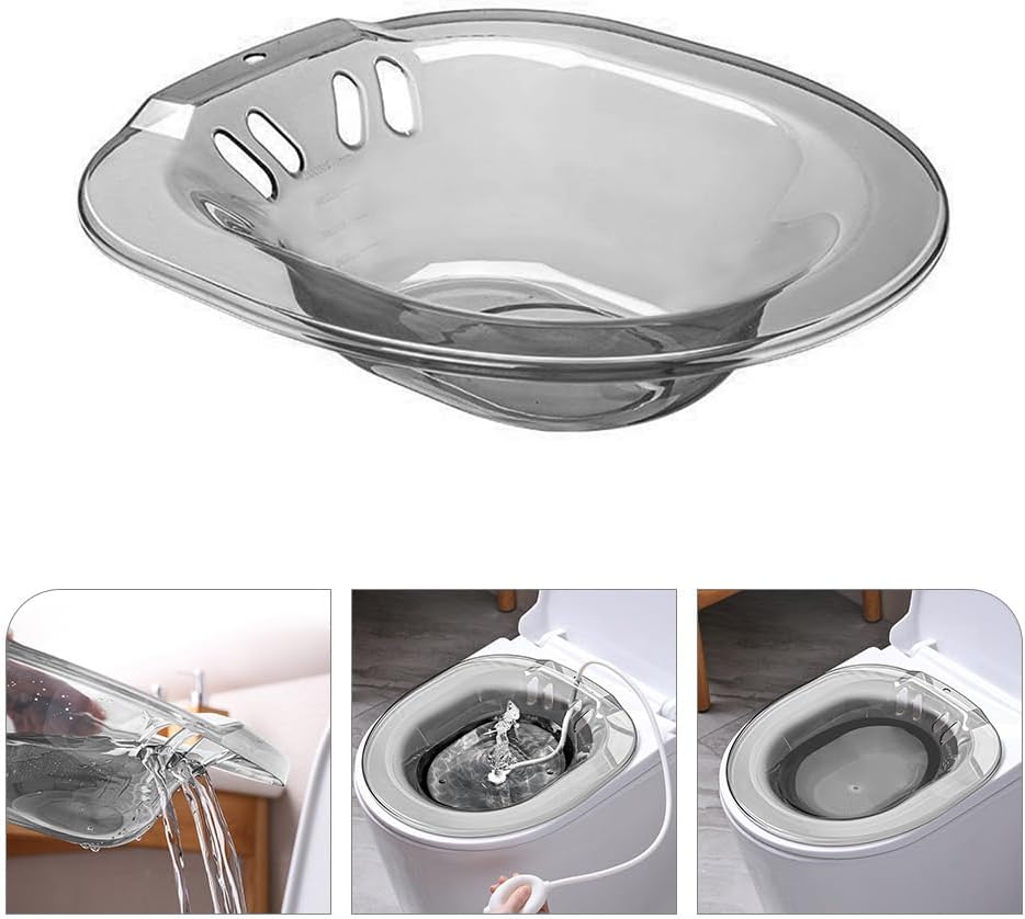 Sitz Bath Basin for and Postpartum Care Toilet Seat Fit 14.96X13.97X3.74In Comfortable Pain Relief Soak for Pregnant Women and Adults