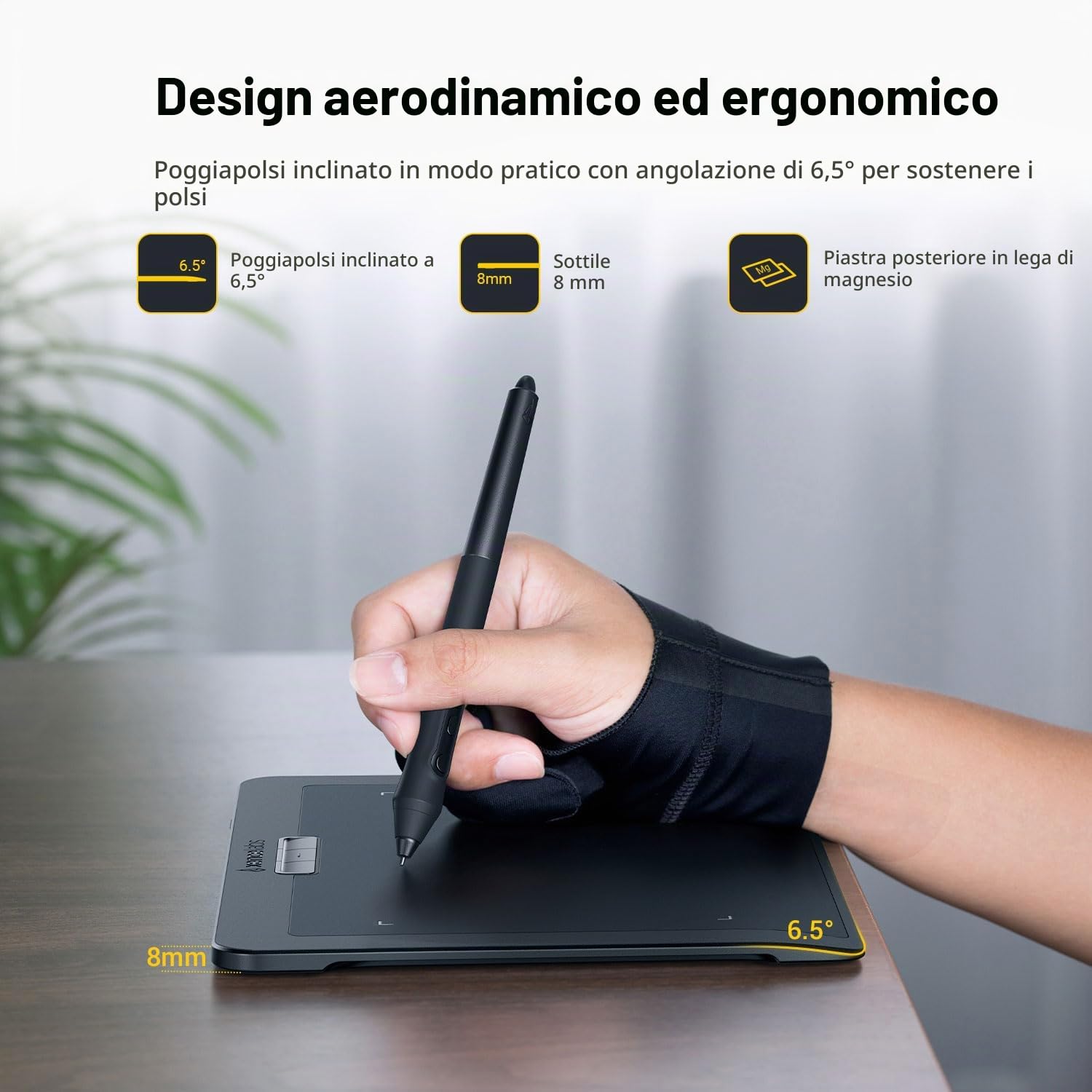 Xencelabs Pen Tablet Small Tavoletta Grafica Professionale con 2 Penne senza Batteria 8 pollici Professionale Rapporto 16:9 Tavola Grafica per Windows-ARM/Windows/Mac/Linux