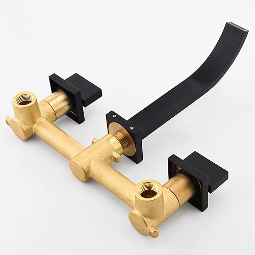 Vista 30 de sumerain Grifo de baño de níquel cepillado Grifo de baño de montaje en pared con válvula áspera