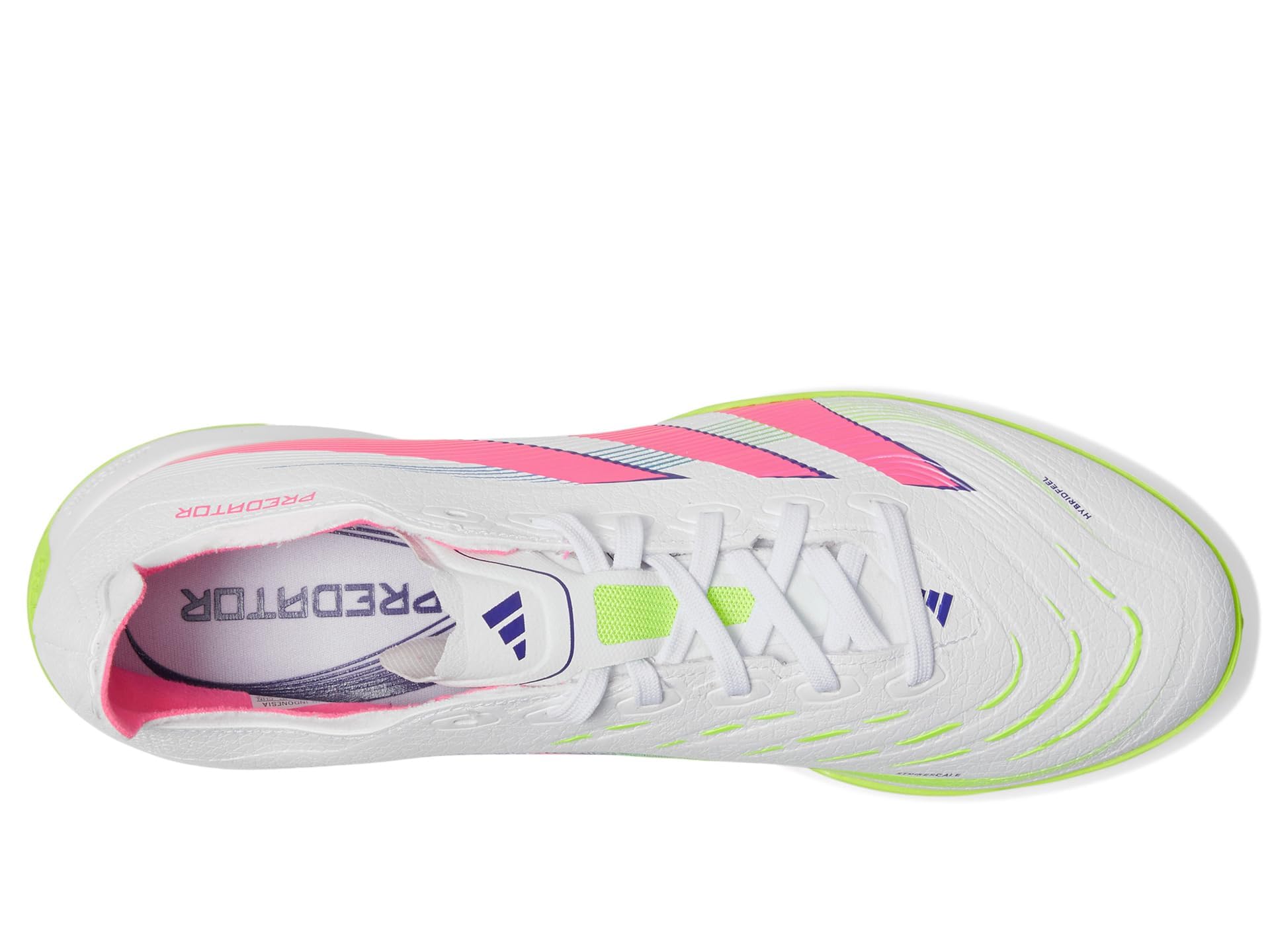adidas Unisex Predator League Turf Soccer Cleats Sneaker, White/Lucid Pink/Lucid Lemon, 9 US Men