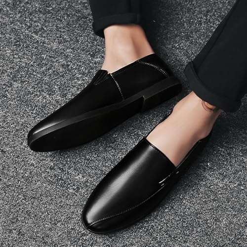 Dress Shoes for Men Men's Slip-On Casual Loafers Genuine Leather Outdoor Flats for Comfort and Style2