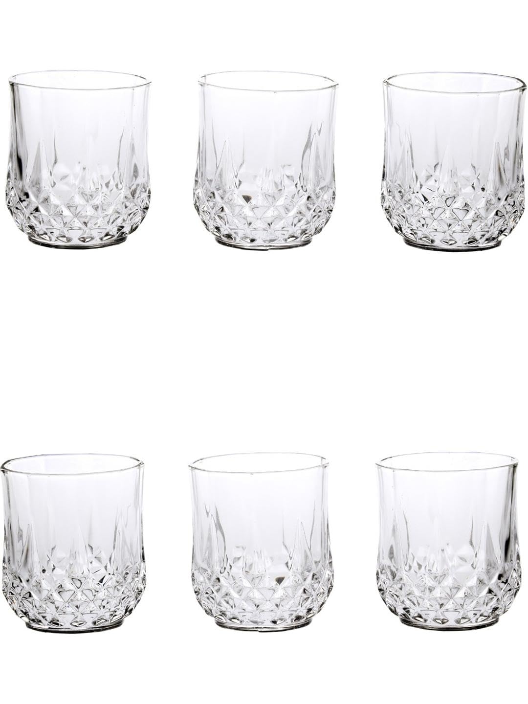 AFAST Party Perfect Elegant Water/Juice Glasses, Enjoy with Every Sip, for Water, Juice Cold Drinks & Beverages, Clear, 200 Ml, 7 X 7 X 9 CM