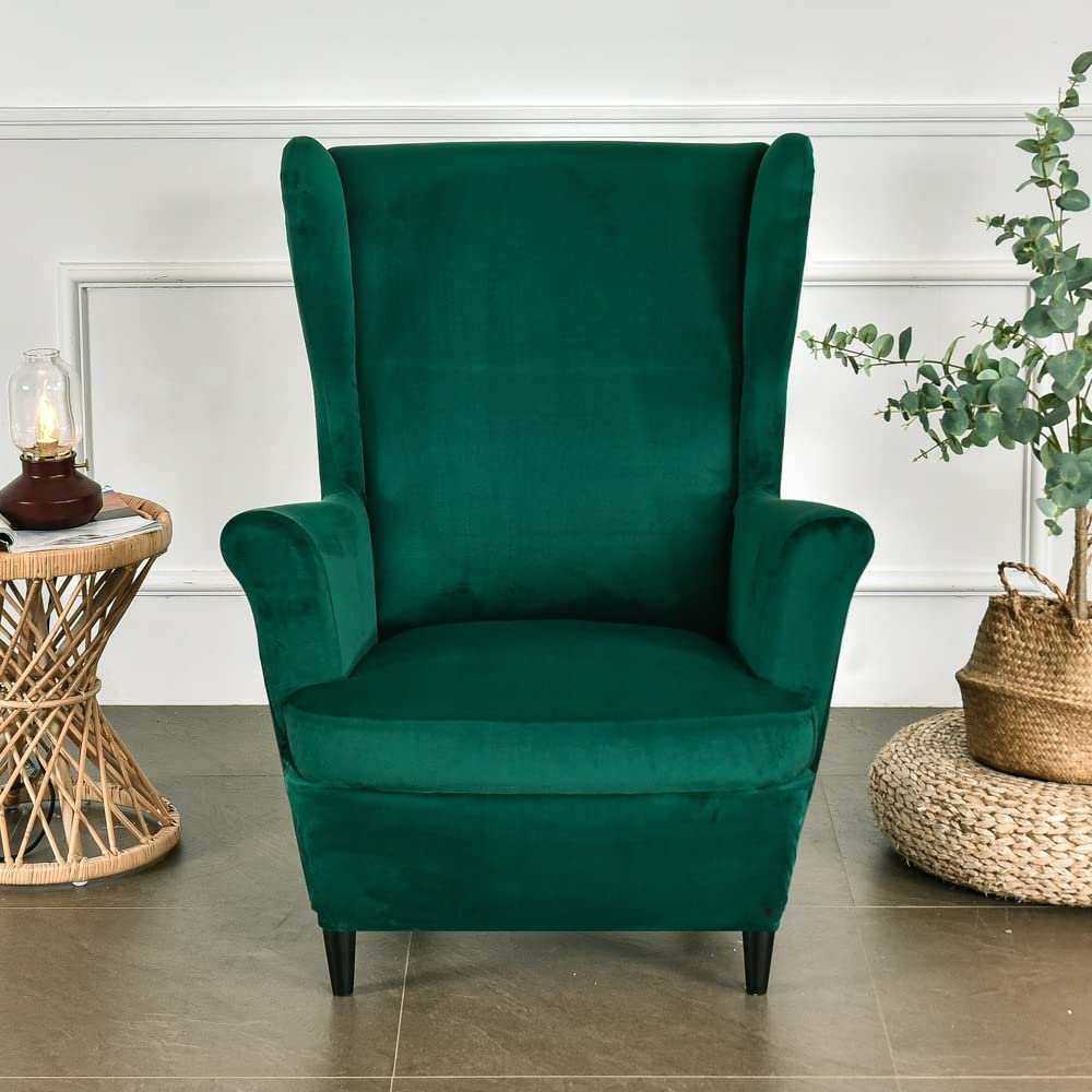 2 Pezzi Copripoltrona Con Orecchie Elasticizzato – Copridivano Da 1 Posto Con Fodera Cuscino Inclusa, Lavabile, Perfetto Per Soggiorno (Colore: #53) - 4